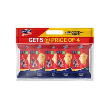 McVitie's Digestive Wholewheat Biscuit (448 g) - Buy 4 Get 1 Free